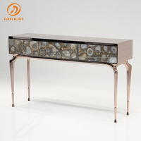 Table console en bois marbré table console moderne en métal tables console en acier inoxydable