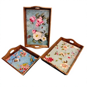 ถาดไม้ MDF พิมพ์ลายตามสั่ง ดีไซน์ศิลปะมีนา ถาดเสิร์ฟตกแต่งสำหรับชา กาแฟ ขนม ของตกแต่งบ้าน ของขวัญ และใช้ในโรงแรม - Product Image 5