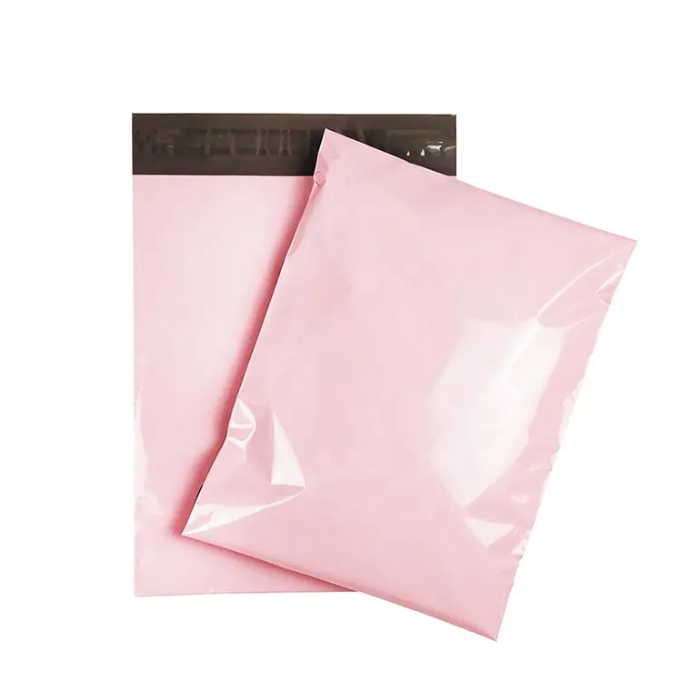Sacchetti postali del corriere del corriere dell'abbigliamento di plastica rosa di Logo su ordinazione all'ingrosso per l'imballaggio della nave