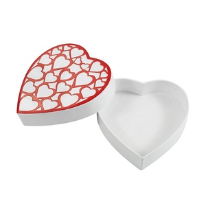 Pink Cardboard Luxury Fancy Empty Praline Wedding Candy Chocolate Packaging Heart Shaped Box