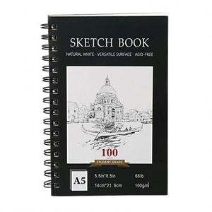 Cuaderno de Dibujo Espiral A4 para Estudiantes de Arte, Papel Grueso, Libre de Ácido, Pulpa de Madera Natural Blanca, Superficie Versátil para Acuarela, Venta al Por Mayor - Product Image 5