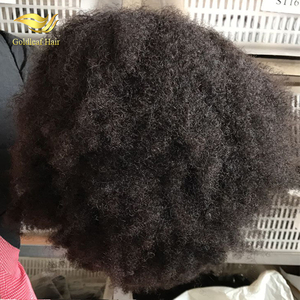 Parrucche Frontali in Pizzo Senza Colla di <span class=keywords><strong>Capelli</strong></span> Umani Indiani <span class=keywords><strong>Veri</strong></span> di Altissima Qualità <span class=keywords><strong>Afro</strong></span> Kinky Bulk - Product Image 2