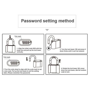 <span class=keywords><strong>Cadenas</strong></span> intelligent en laiton à combinaison numérique à 4 <span class=keywords><strong>chiffres</strong></span>, étanche, haute sécurité, robuste, rectangulaire, à trois cercles, personnalisé - Product Image 5