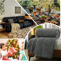 Sherpa Queen Size Blanket-3D Design élégant Super doux flou confortable couverture chaude épaisse peluche moelleux couvertures à fourrure