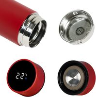 Bouteille d'eau intelligente portable en acier inoxydable personnalisée de 500 ml (17 oz) avec affichage LED de la température en temps réel pour thé bouillant