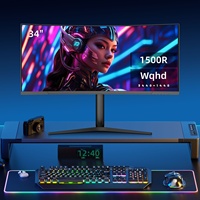 Moniteur d'ordinateur 24 34 pouces Écran incurvé 4K Haute définition 144Hz Taux de rafraîchissement élevé 1ms Temps de réponse 300cdm2 IPS Gaming