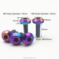 Baut OEM Titanium Berlapis Seng Baja/Kuningan Aluminium M5/M6/M8x10/12/15/20/25/30/35/40/50/60/70mm Sekrup Kepala Pan Kustom