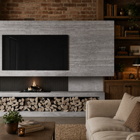 Panneau mural en pierre flexible MCM, léger, imperméable, placage d'ardoise, fibre de ciment modifiée pour l'extérieur et l'intérieur des hôtels et villas modernes