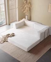 Sofá Cama de Espuma Comprimida, Juego de Sofás Cuadrados para Apartamento o Villa, Sofá Plegable Moderno de 3 Plazas, Hecho en China, Tanzuo en Oferta