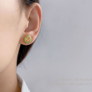 S925 ago in argento nuovo stile cinese piccoli orecchini in rame contrasto placcato in oro stile palazzo retrò per le signore di tendenza alla moda - Product Image 2