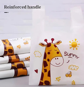 Personalizado Pe Biodegradable Compras de comestibles Bolsa de plástico barata para camisetas - Product Image 6