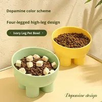 Gamelle pour animaux de compagnie en PP écologique, étanche, anti-déversement, surélevée, ergonomique, avec pieds en forme de pattes d'éléphant, pour chat et chien, anti-choc, inclinée pour la protection cervicale