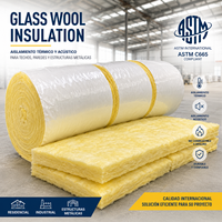 Laine de verre pré-coupée en rouleau, certifiée ASTM C665 R94 40 mm, pour l'Amérique du Sud, isolation en fibre de verre