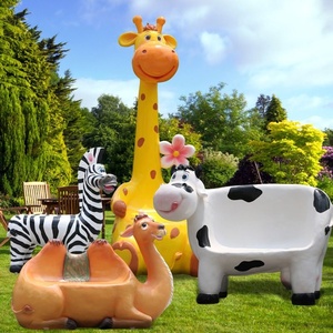 Taburete de Fibra de Vidrio con Forma de Animal de Dibujos Animados, Escultura Decorativa para Parques, Plazas, Jardines de Infancia y Áreas Escénicas - Product Image 3