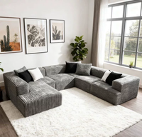 Exportiert in Mehr als 50 Länder: Hochdichtes Schaumstoff-Rahmenloses Einteiliges Komprimiertes U-förmiges Sofa BTCS011 für Zuhause oder Apartment