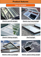 DEEZON Ventana Superior de Diseño Moderno, Tragaluces Automático Deslizante de Aleación de Aluminio con Perfil de Toldo Transom para Cocina