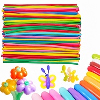 100 Buah Balon Lateks Panjang 260 Untuk Dekorasi Pesta Ulang Tahun, Pernikahan, Imlek, Paskah, Warna Campur, Balon Modeling Ajaib