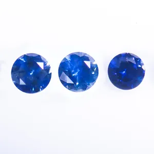Srilanka Màu xanh sapphire tròn rực rỡ hình dạng máy cắt rời đá quý màu xanh tự nhiên đá Sapphire