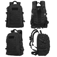 25L Nylon Tactique Sac À Dos Noir Molle Assault Sac À Dos Sortie Randonnée Trekking Sac À Dos avec Ordinateur Interlayer