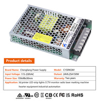 Transformateurs d'éclairage à livraison en espèces, adaptateur secteur 24V 6.3A, pilote LED dimmable de laboratoire, unité d'alimentation avec interrupteur, garantie 3 ans