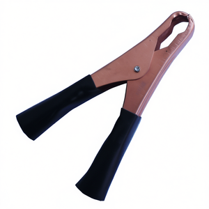 Medium Alligator <b>Clip</b> For Cables Black Handle Copper Jaw Electrical Connector - Product Image 2