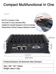 Gaming Mini PC N100 128G Gamer <strong>Supplier</strong> Fashion Dustproof Portable Industrial Small Office <strong>Computer</strong> Fanless Mini PC - Product Image 5