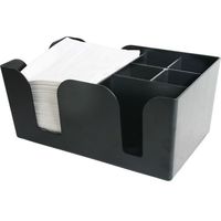 Offre Spéciale multifonctionnel en plastique boîte à mouchoirs barre de stockage Condiment Caddy paille boîte de rangement porte-serviettes boîte de rangement de bureau