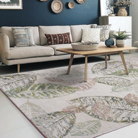 Feuilles tropicales vertes Tapis rustique Tapis de salon Carreaux et tapis tapis de bureau en ligne tapis moelleux