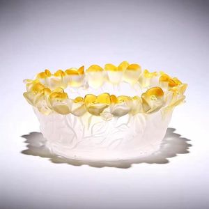 G148 Non-heritage Colored Glaze Pure Handicrafts High-grade Candy Jar Fruit Bowl For Dining Table Living Room Decorations - Product Image 5