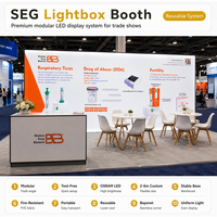 Stand de Exhibición Portátil con Estructura Modular y Fondo Personalizado con Logotipo, para Promocionar la Marca