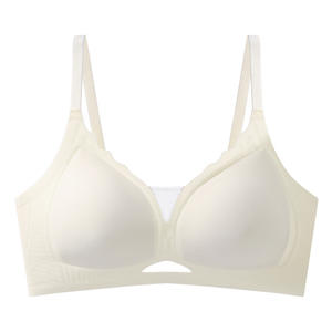 Lingerie de soutien douce intacte pour femmes avec coupe de palmier petite poitrine froncée accessoire de collection sexy pour les seins sans anneau en acier - Product Image 2