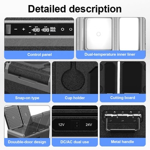 Mini Refrigerador con Congelador de Doble Zona, Compresor de 12V, Neveras Portátiles para Automóvil, <span class=keywords><strong>Precio</strong></span> de Fábrica - Product Image 4