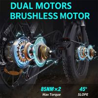 Bicicleta eléctrica plegable de 26 pulgadas con frenos hidráulicos, doble motor y logotipo personalizado, bicicleta eléctrica plegable para adultos.
