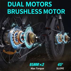 Custom Logo 26 Inch hydraulic brakes <b>foldable</b> Dual Motor Electric Folding Bike E-Bike Folding Electric City Bicycle for Adults - Product Image 3