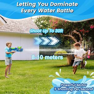Pistola de Agua Eléctrica de Disparo Continuo para Niños, Pistola de Agua Luminosa Totalmente Automática, Pistola de Agua de Alta Capacidad, Juguete de Pistola de Agua - Product Image 5