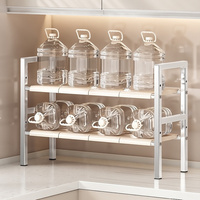 Étagère de rangement rétractable en acier inoxydable avec panier, hauteur réglable pour armoire de cuisine, comptoir, sous l'évier
