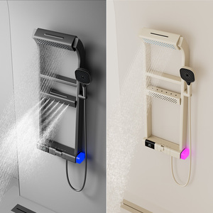 Panneau de douche thermostatique en laiton OEM/ODM, mural, avec cascade, 4 fonctions, affichage numérique, <span class=keywords><strong>kit</strong></span> de douche pour salle de bain - Product Image 2