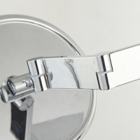 Miroir rond à LED grossissant 3X moderne, éclairage chaud, interrupteur tactile, anti-buée, étagère en aluminium, salle de bain publique, indice de protection IP44