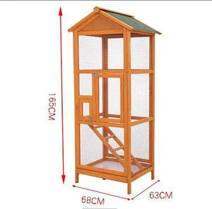 Çin tasarımları açık büyük ahşap papağan kafes büyük kuş kafesi yürümek - Product Image 4