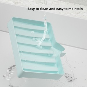 Porte-savon moderne et créatif en plastique, portable, avec égouttoir et support de rangement pour savon - Product Image 4