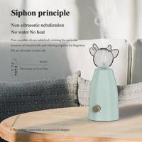 Diffuseur d'huiles essentielles pures en verre et résine, nébulisation aromathérapie, naturel, silencieux, décoratif, sans eau, rechargeable