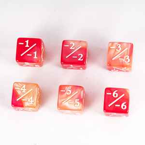 Dados de Conteo FACCUB Hechos a Mano, Ecológicos y Duraderos, de 16 mm, Seis Caras, D6, Patrón de Perla Marrón-Rosa, Acrílico para Juegos de Rol de Mesa Casuales - Product Image 1