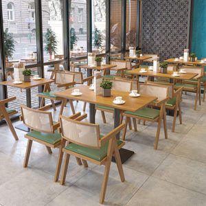 Juego de Muebles de Ratán Moderno <span class=keywords><strong>y</strong></span> Duradero de Grado Comercial, Mesa <span class=keywords><strong>y</strong></span> <span class=keywords><strong>Sillas</strong></span> de Madera <span class=keywords><strong>para</strong></span> <span class=keywords><strong>Restaurantes</strong></span>, Cafeterías <span class=keywords><strong>y</strong></span> Hoteles - Product Image 3