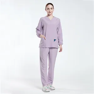 Set di Scrub da donna più venduto uniformi mediche uniformi mediche uniformi da ospedale a maglia per Scrub/medico/infermiere/Set di Scrub