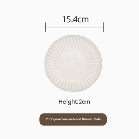 assiette plate de 6 pouces