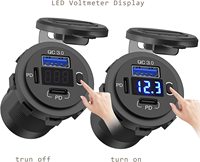 Chargeur de voiture USB 56W 12V, prise USB C 83W 12V