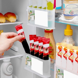 Punch-free Wall-mounted Compartmentalized <b>Kitchen</b> <b>Storage</b> <b>Box</b> Refrigerator Shelf Fridge <b>Storage</b> <b>Box</b> - Product Image 5
