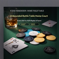 Jetons de poker en céramique de 43 mm, grand format, motif triangle, personnalisables avec logo, pour tournois de Texas Hold'em, jetons de casino écologiques