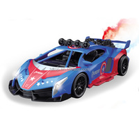 Mobil RC Spiderman Ironman Skala 1:16 dengan Lampu Semprot, 5 Saluran, Remote Control Profesional, Kabel USB Termasuk - Hadiah Terbaik untuk Anak Laki-laki