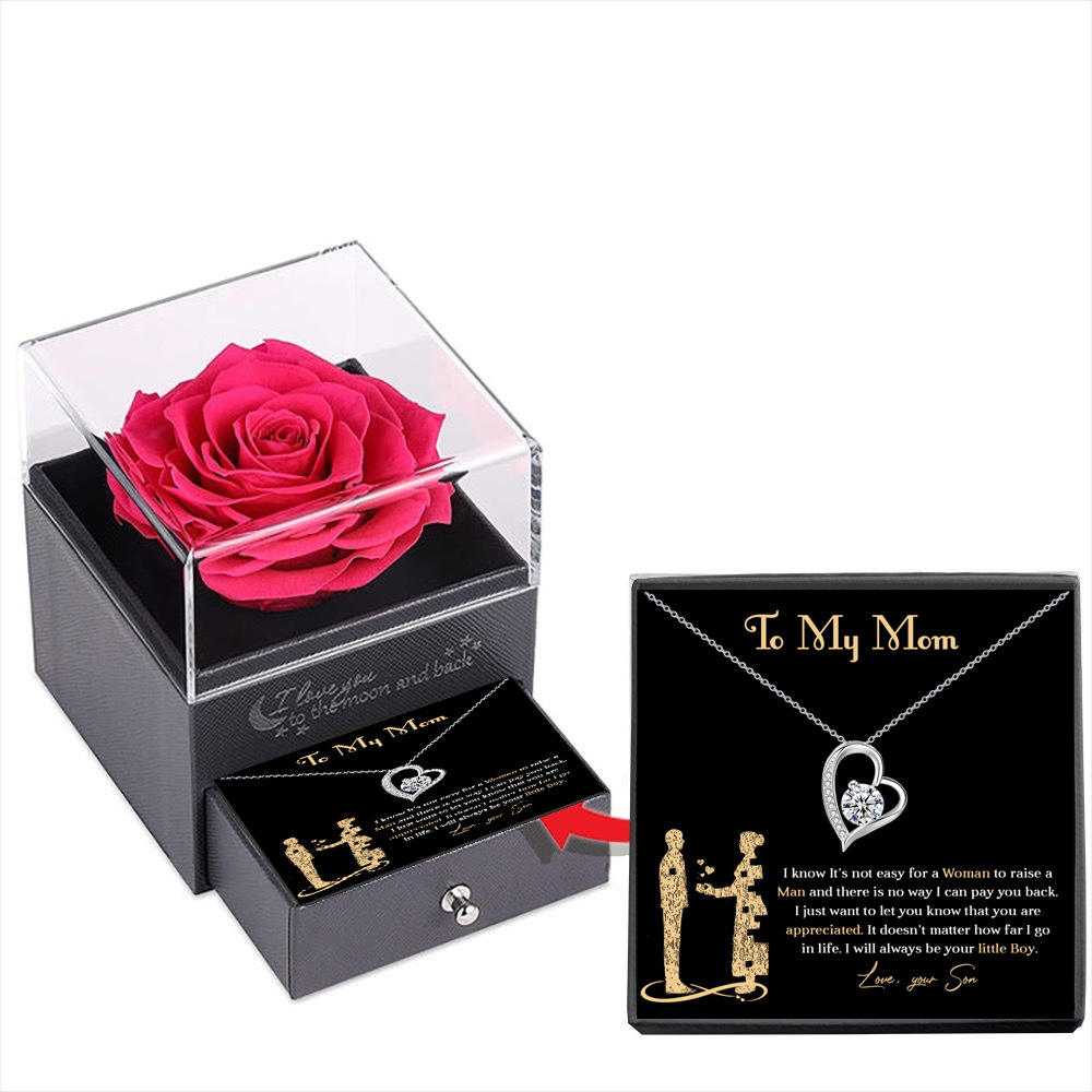 Necklace + A Card Rose Box